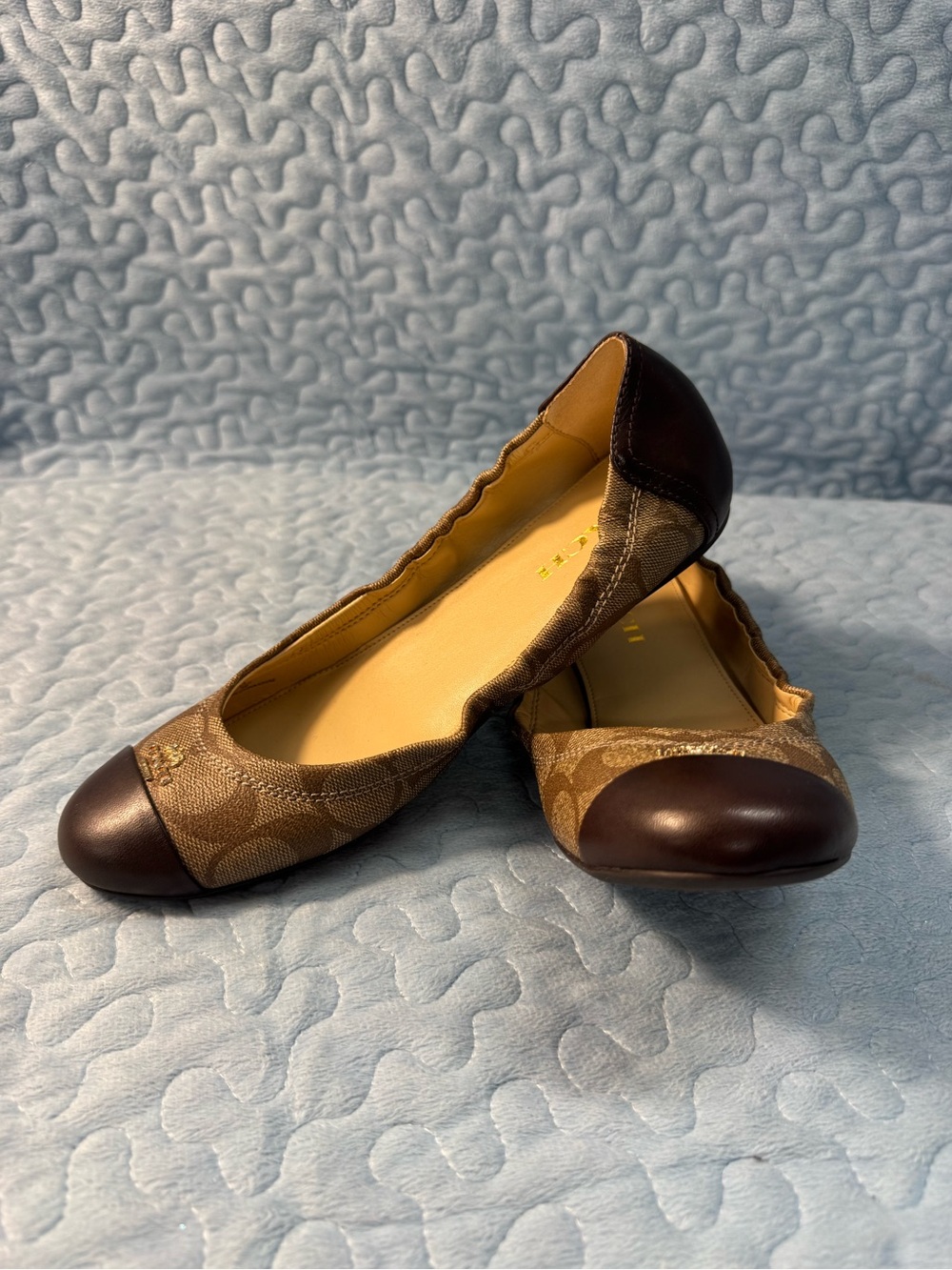 Coach Camilla Monogram, ballet shoes, size 8